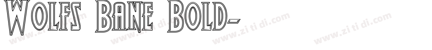 Wolfs Bane Bold字体转换